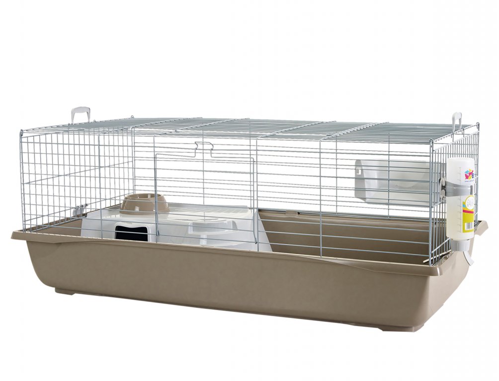 cage Nero 4 deluxe lapin chrome-moka 118x64-5x47cm