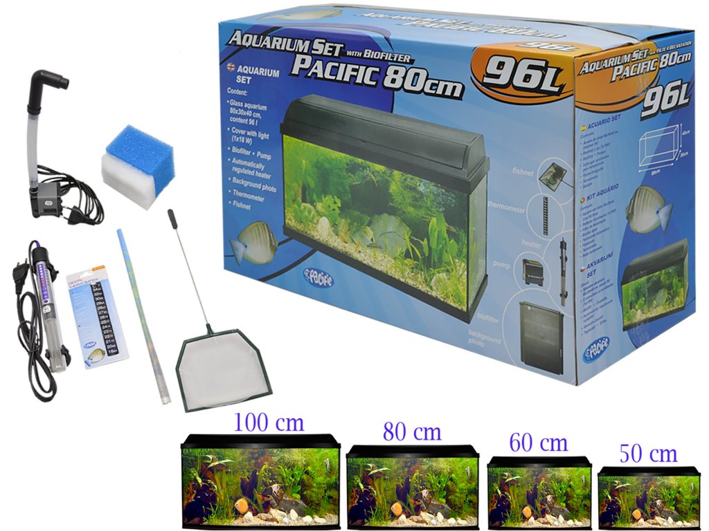 Aquarium kit - bio filtre Pacific 50x25x30cm 37-5L