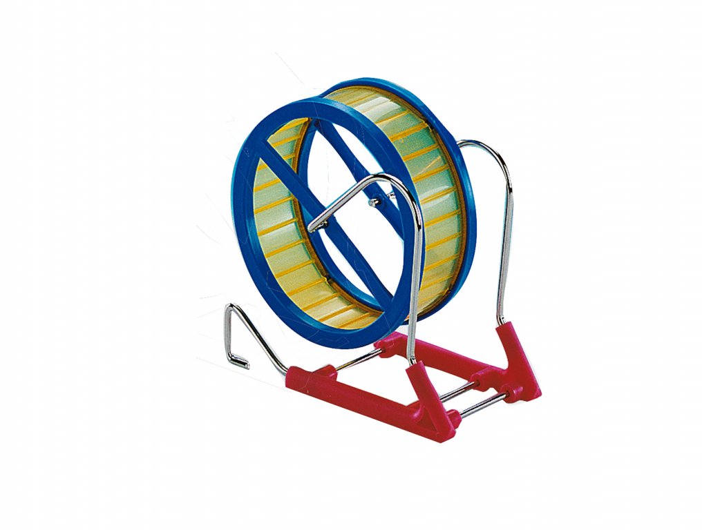 Roue hamster métal-plastique 12cm