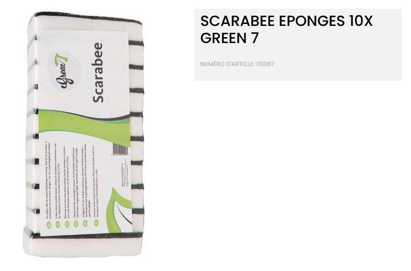 SCARABEE EPONGES 10X GREEN 7
