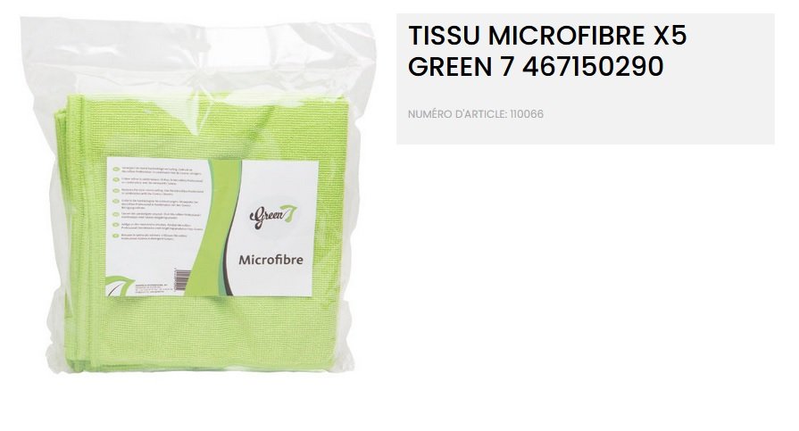 TISSU MICROFIBRE X5 GREEN 7 467150290